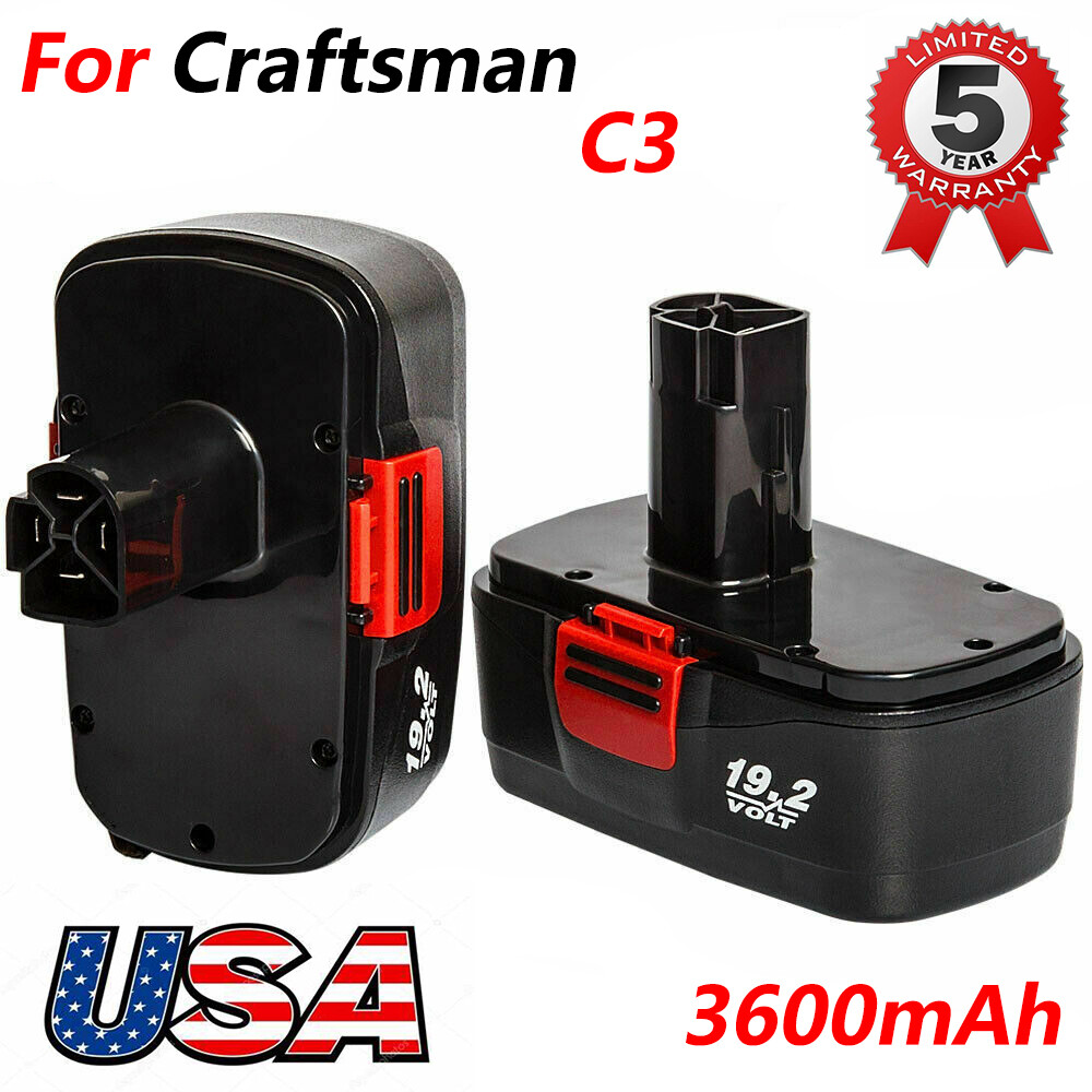 2Pack for Craftsman 19.2 Volt 11375 Battery C3 DieHard 130279005 11376 130279003 gallery