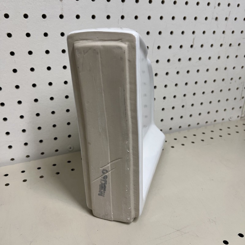 New Ceramic Corner Shower Shelf Ledge Soap Tray White 8.5” Retro Style Chunky gallery