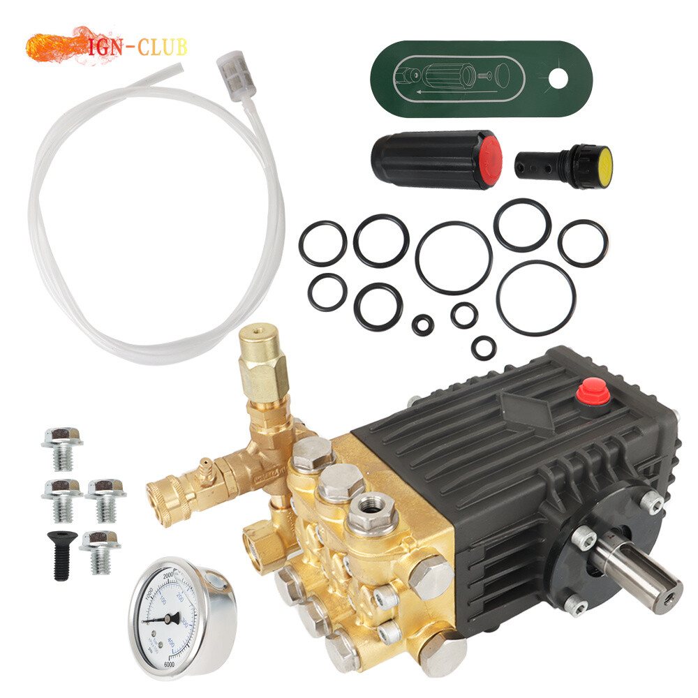 Pressure Power Washer Pump 24mm Solid Shaft 3600 PSI 4.9GPM Belt Drive gallery
