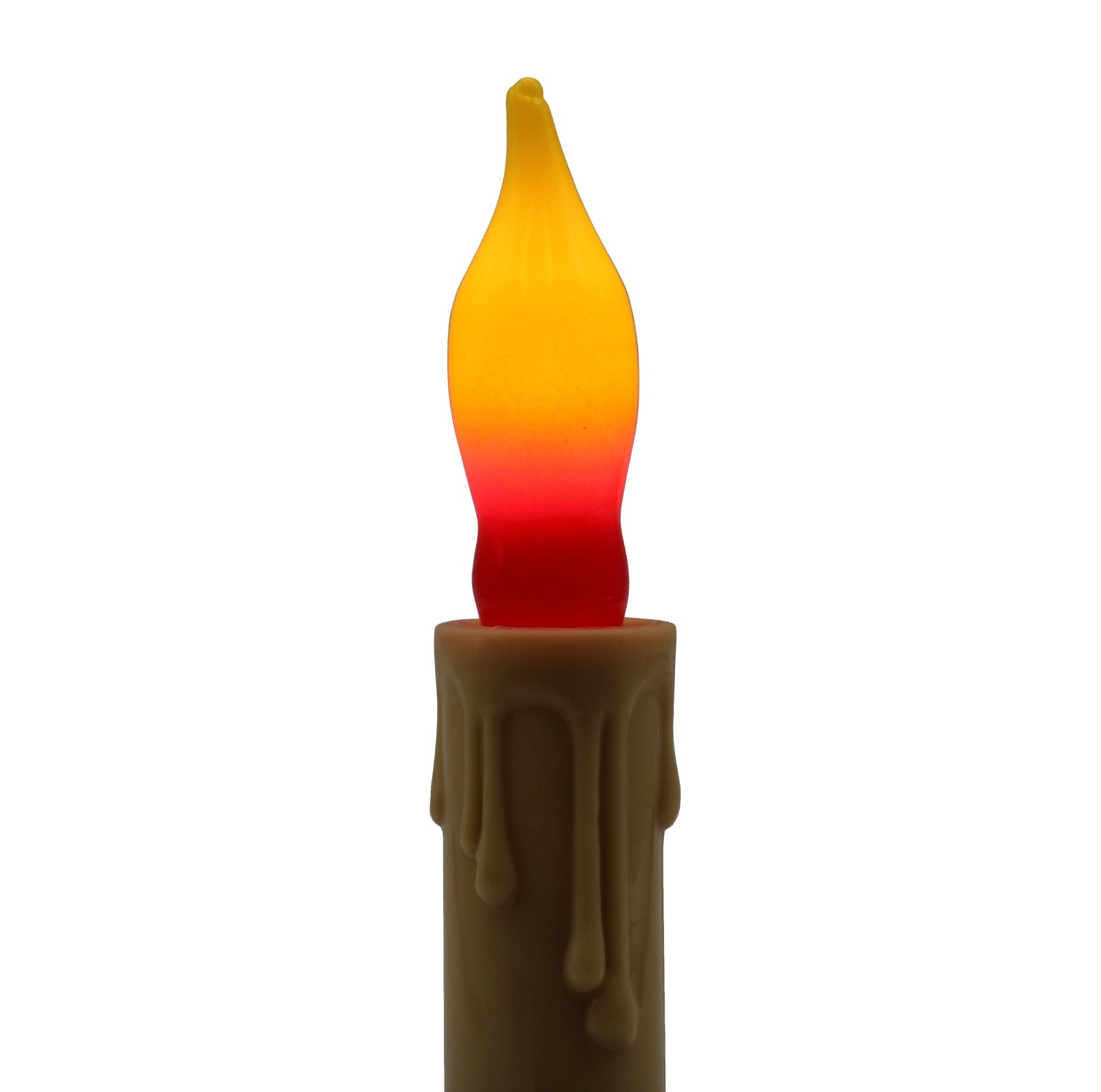 12 Pack Orange & Red Flame Tip Bulbs, 7W 120V, E12 Candelabra Base gallery