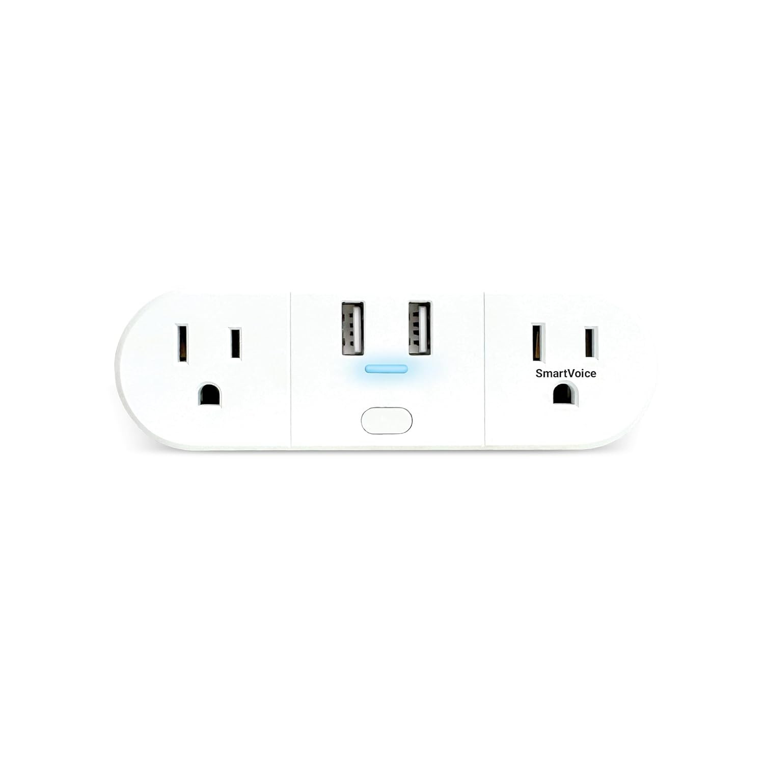 Smartvoice 4-In-1 Dual Wall Plug, Offline 30+ Voice Control Commands, No APP, No gallery