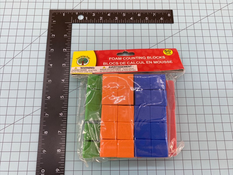 Teaching Tree Foam Counting Blocks Multi-colored 50 count Unit New gallery