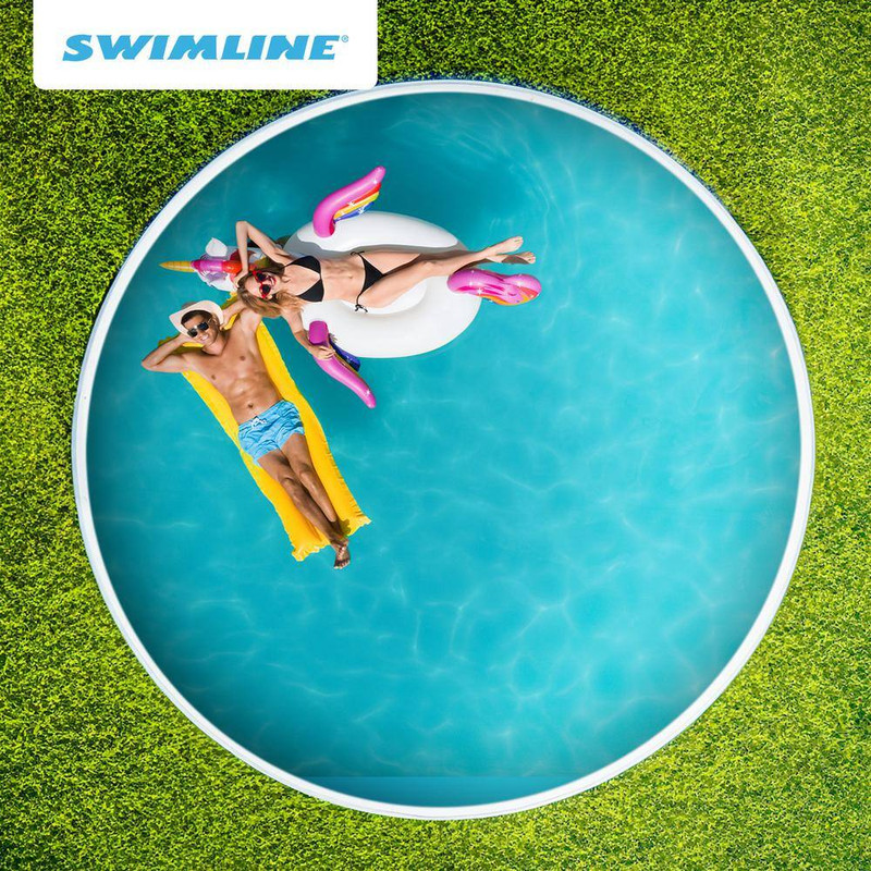 21Ft. Solid Blue round above Ground Swimming Pool Overlap Liner gallery