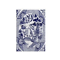 3dRose Willow Pattern Detail in Blue and White Towel, 15″ x 22″