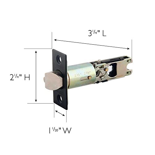 703561 Adjustable 2-Way Replacement Entry Latch Square Corner Oil Rubbed Bronze gallery