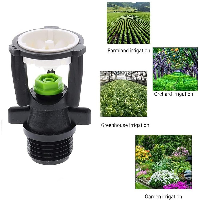 YSBS Micro Drip Irrigation, 1/2" External Thread Rotating Sprinklers Black gallery