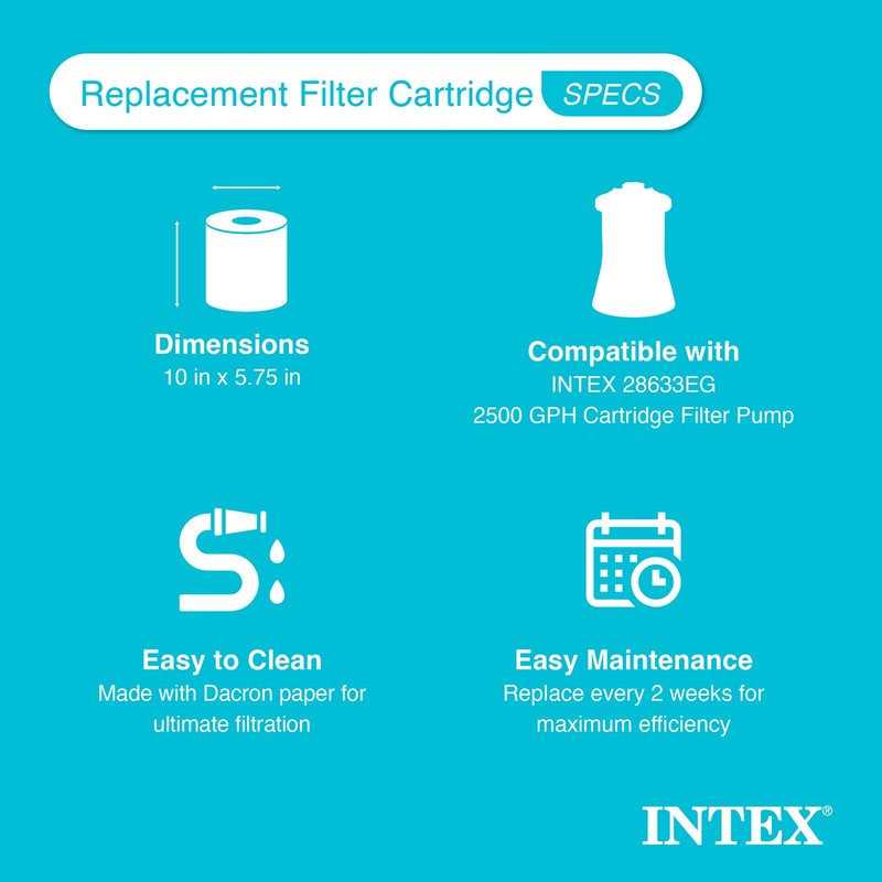 Intex 29005E Swimming Pool Type B Replacement Filter Pump Cartridge (6 Pack) gallery