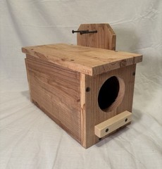 Solid Cedar Backyard Squirrel House Nesting Box – Wooden Wildlife Box- Large