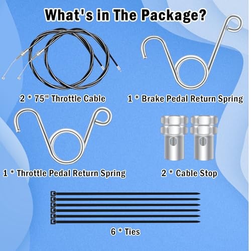 2sets 75in Go Kart Throttle Cable Kit for 150cc, 125cc, 110cc, 90cc Go Kart gallery