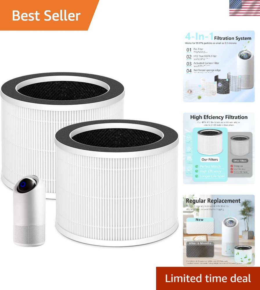 2 Pack Replacement Filter for Sterra Moon Air Purifier, 3-In-1 True HEPA-13 Filt