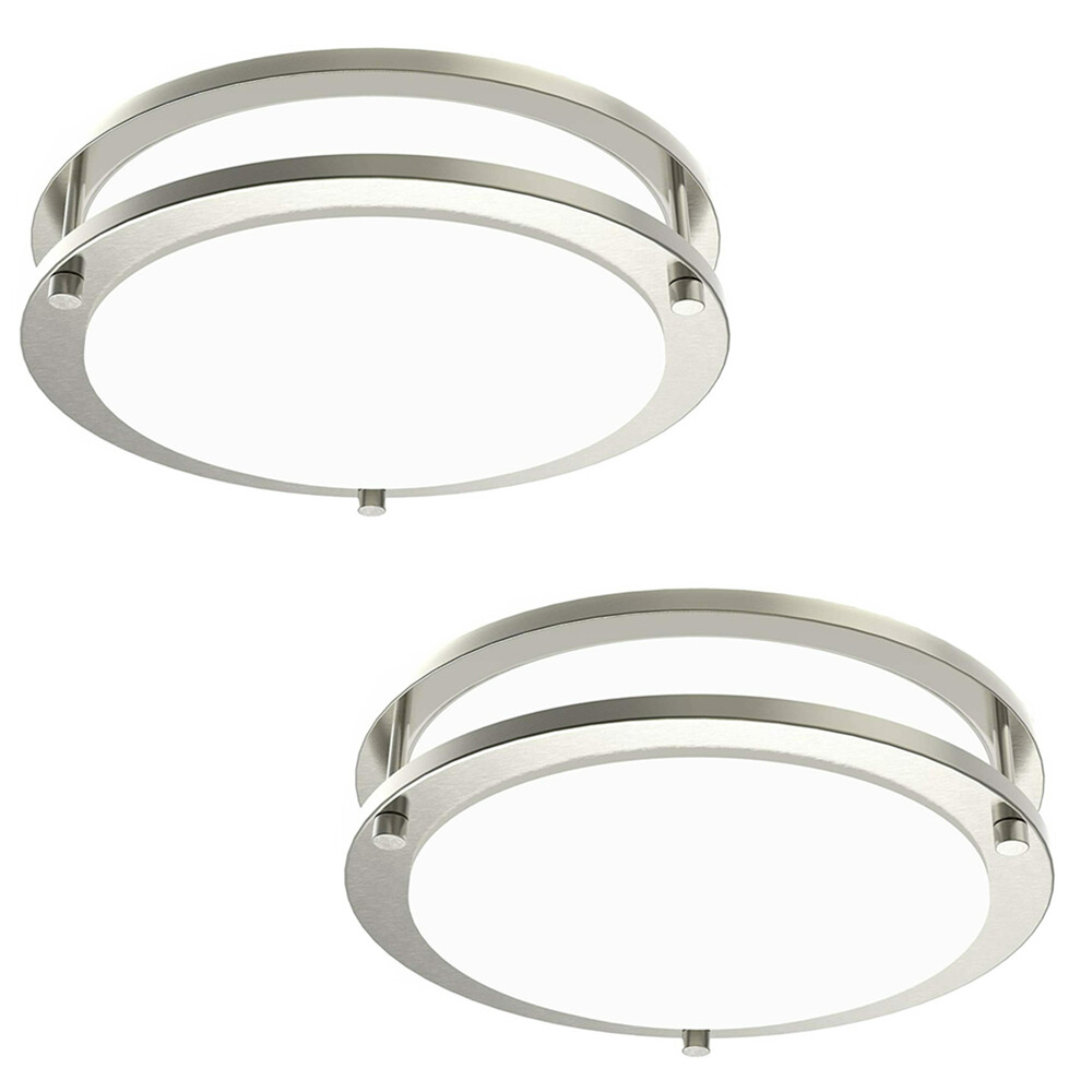 12'' 2Pack Dimmable LED Ceiling Light Fixture for Kitchen Bathroom Damp Location