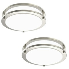 12” 2Pack Dimmable LED Ceiling Light Fixture for Kitchen Bathroom Damp Location