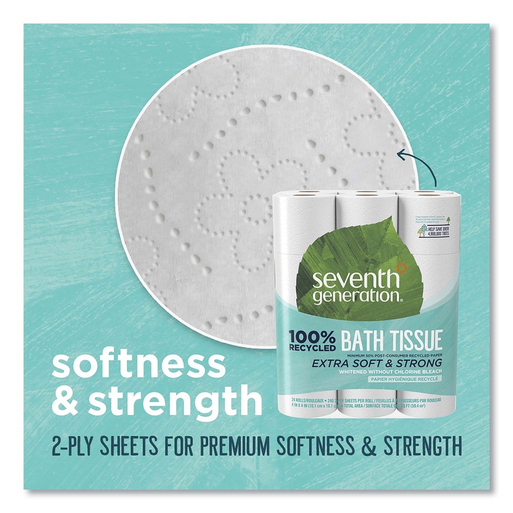 Seventh Generation 13738 2-Ply 100% Recycled Bathroom Tissue (24/PK) New gallery
