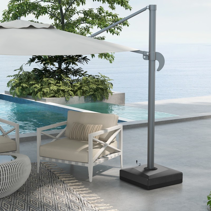 330 lbs. Fillable Umbrella Base for Model Umbrella, Cantilever Umbrella Stand gallery