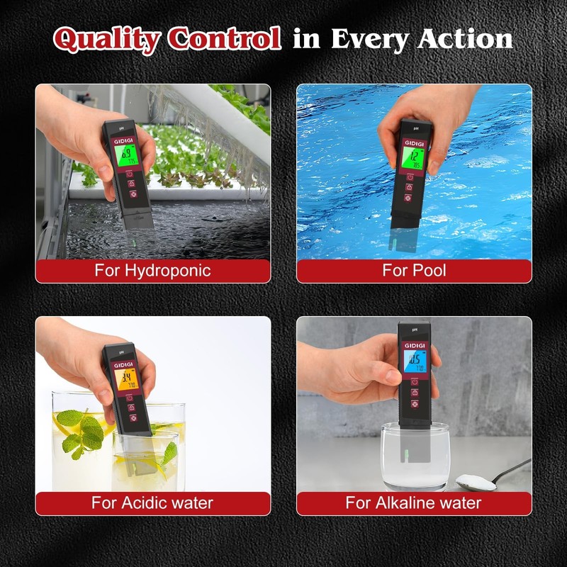 Digital pH Meter High Accuracy UL-Certified Water Tester with 6 Packs Calibra... gallery