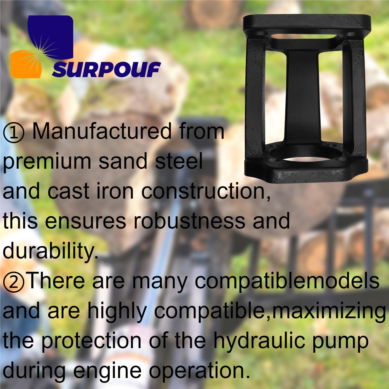 Engines Log Splitter Hydraulic Pump Mount Fit for 5-7 Hp Engines Replacement Bra gallery