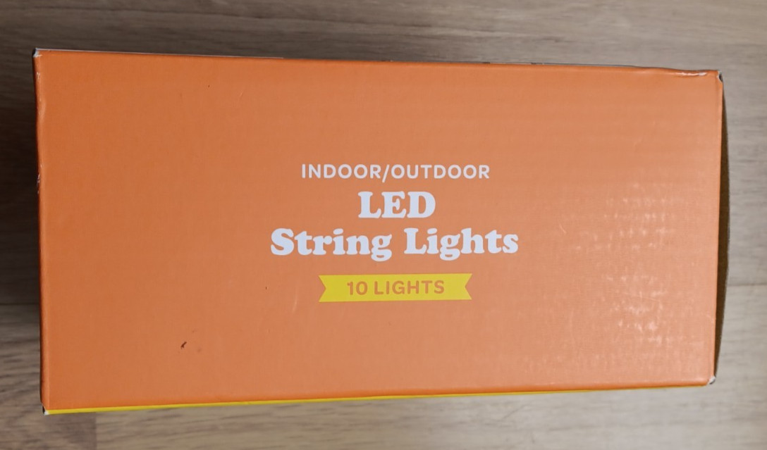 Sun Squad LED String Lights 10CT Indoor Outdoor Weather Resistant White Bulb 9FT gallery