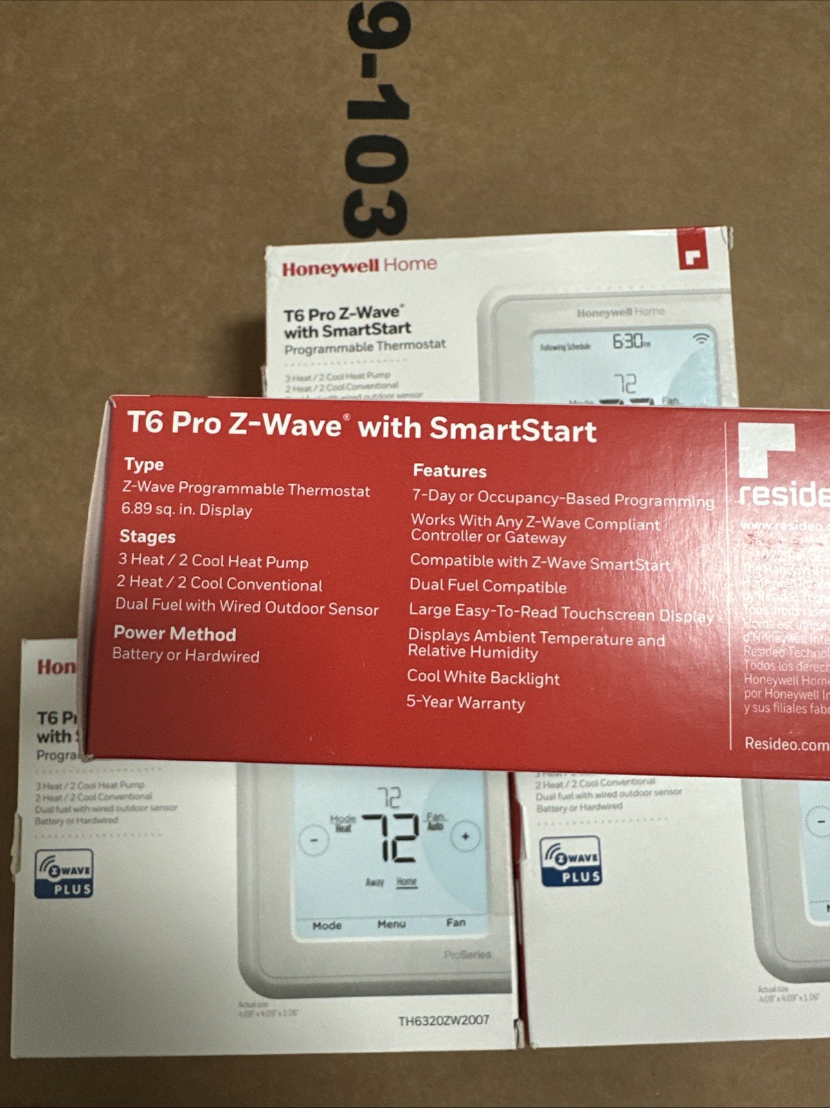 Honeywell T6 Pro Z-Wave with SmartStart Programmable Thermostat TH6320ZW2007 gallery