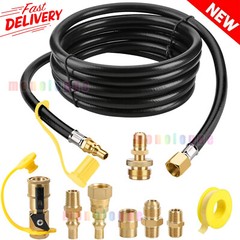 1/4″ Quick Connect Hose/ Fitting, 12 Ft Propane Quick Connect Hose for RV to Gas