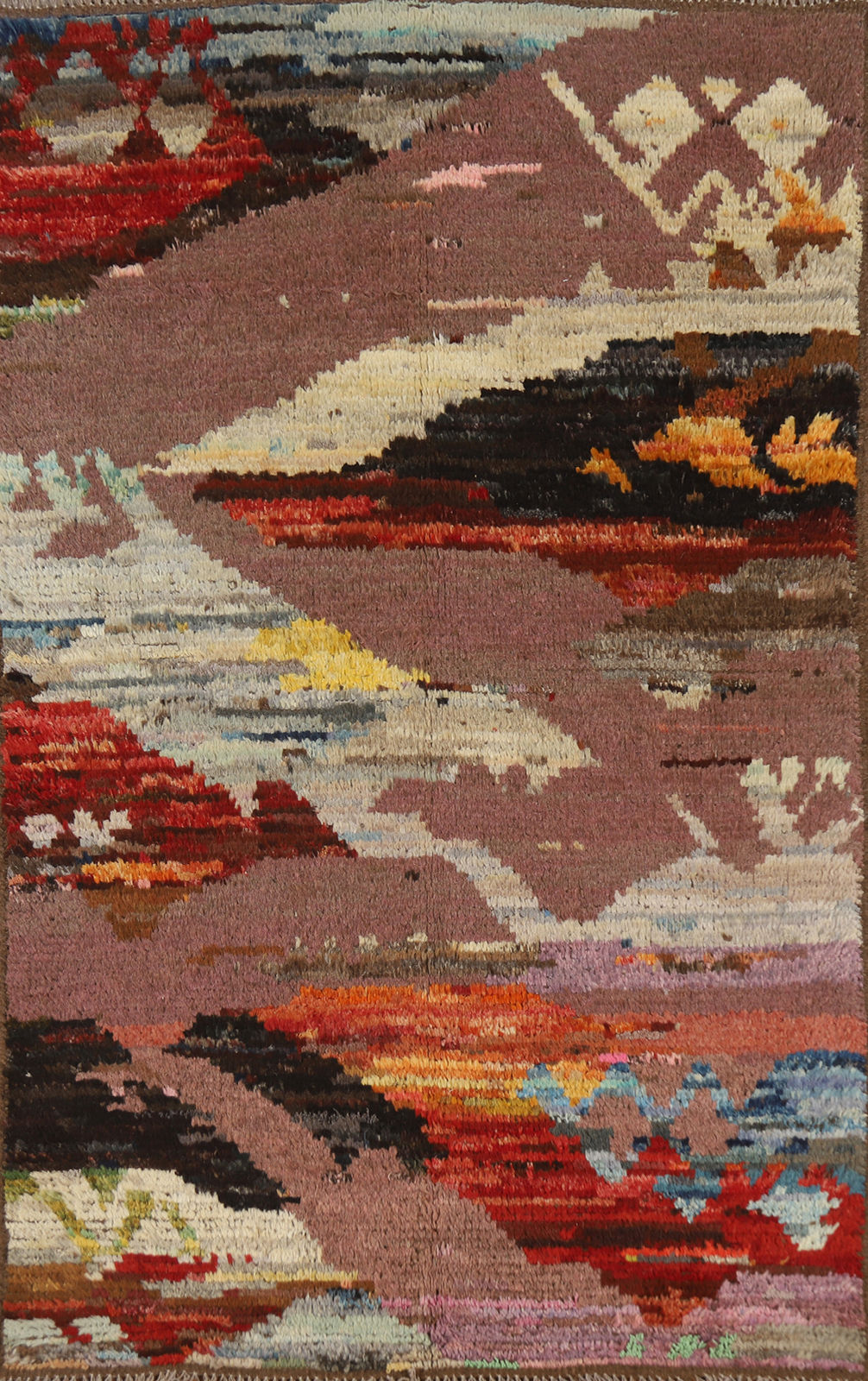 Abstract Wool Moroccan Oriental Rug Contemporary Hand-made Pakistani Carpet 4x6 gallery