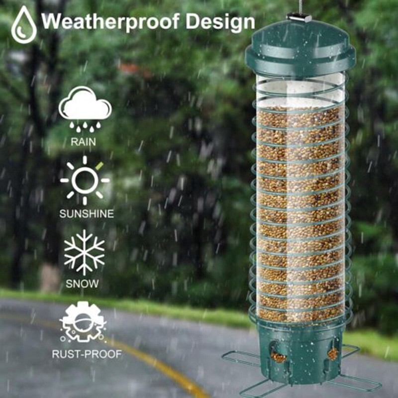 Squirrel-Proof Wild Bird Feeder - Portable Metal Bird Feeder for Garden Yard US gallery