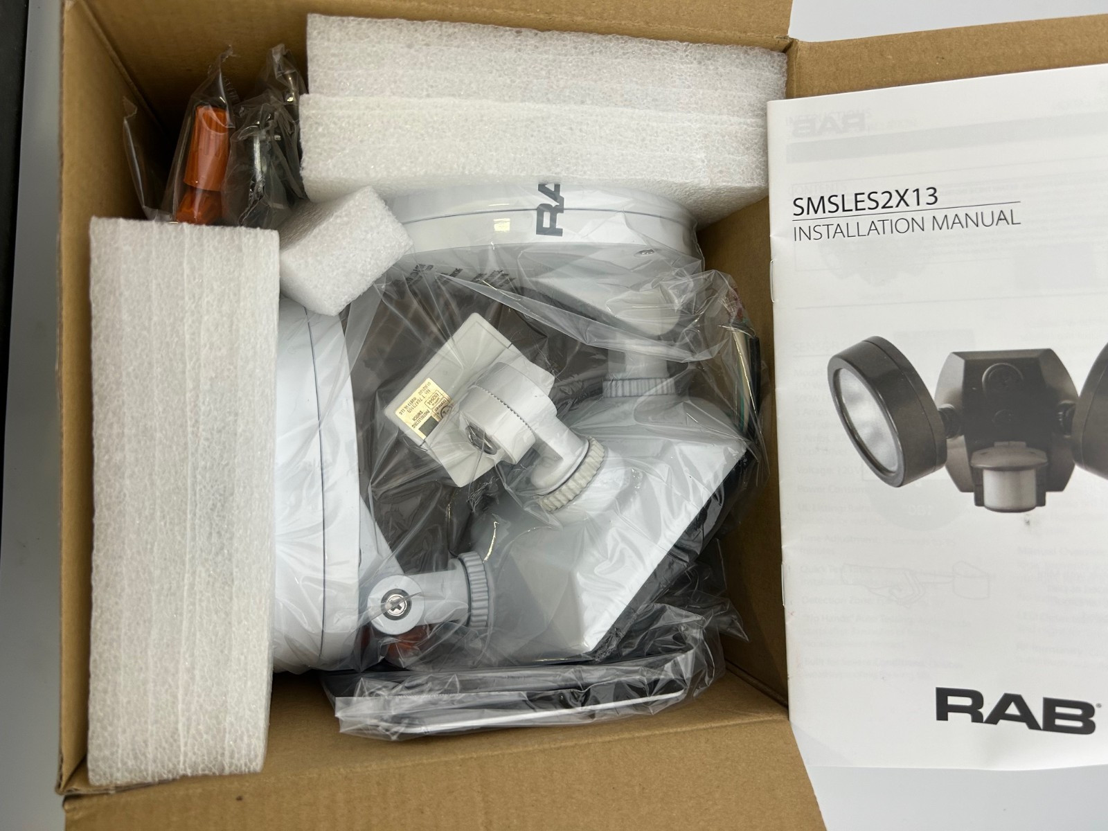 Rab Lighting SMSLES2X13W - 2 X 13W LED Motion Sensor Floodlight 5000K White gallery
