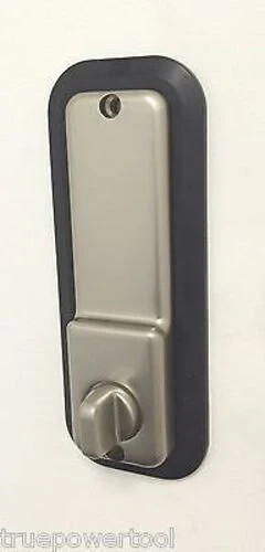 All Weather Mechanical Keyless Deadbolt Door Lock - Satin Nickel gallery