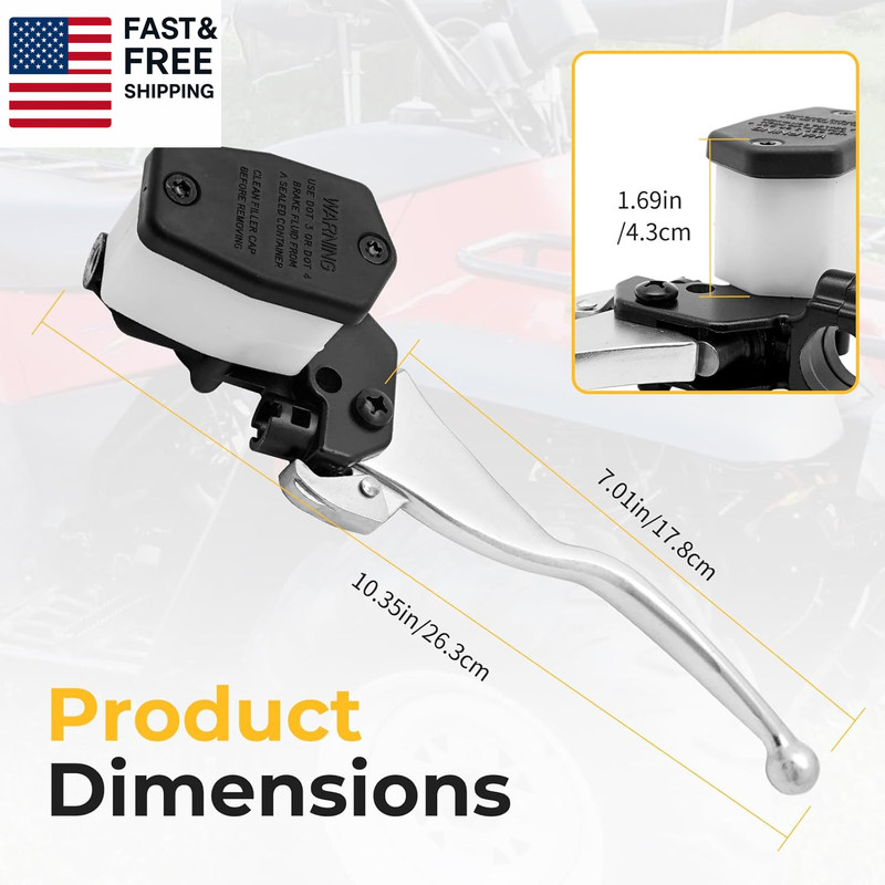 Left Handlebar Front Brake Master Cylinder for Arctic Cat ATV 250 300 375 400 50 gallery