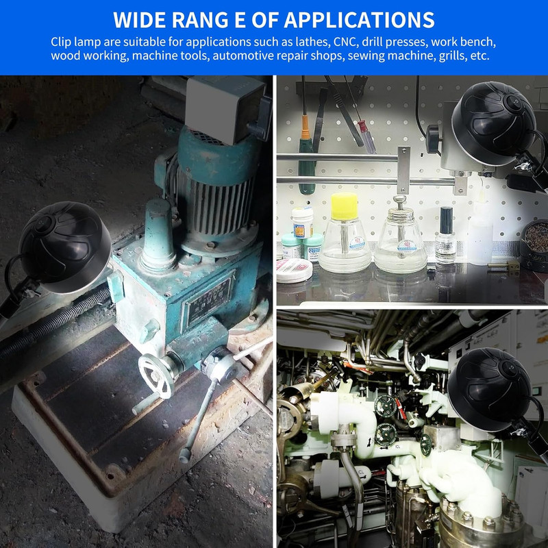Clamp Light, LED Work Light with Flexible & Strong Clip for Workshop, Sewing, La gallery