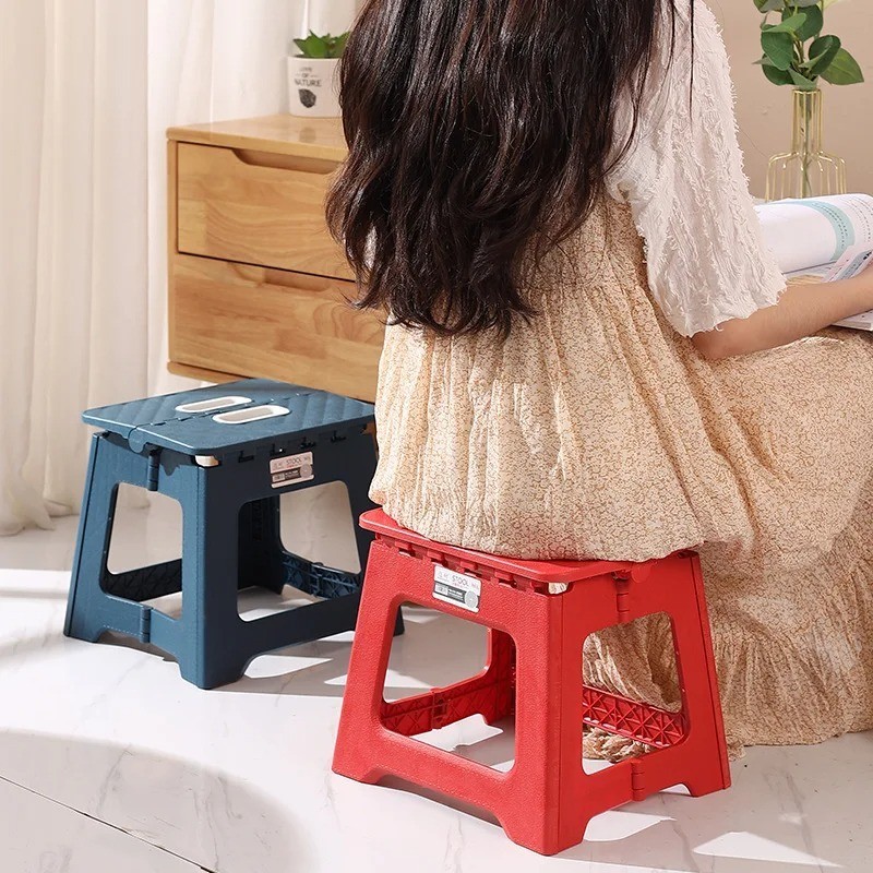 Folding Step Stool Portable Non Slip Plastic Footstool Kitchen Bathroom Camping gallery