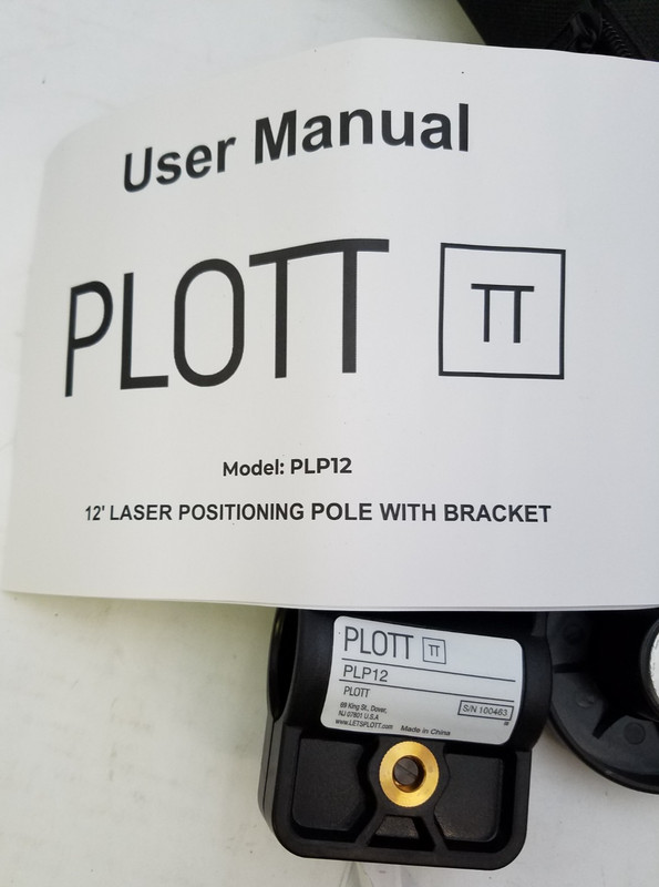 Plott 12-Ft Modular Laser Pole,Lightweight Alum Ext W/bubble lvl&Case (PLP 12) gallery