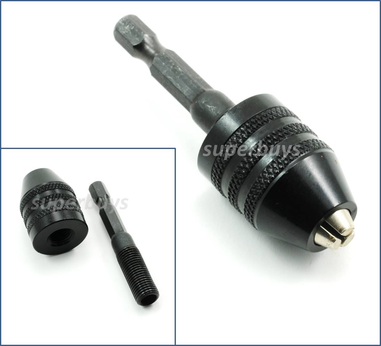 6mm Shank 0.3 - 6.5mm Clamp Keyless Hex Shank Chuck Router Rotary Drill Bit gallery