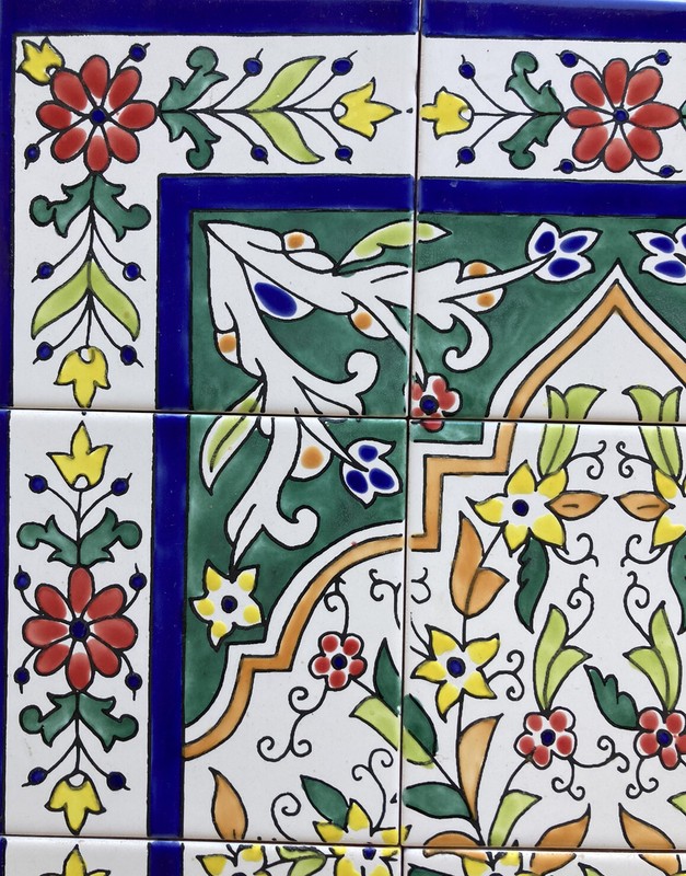 18" x 24" Ceramic Tile Mural Backsplash Art Wall Panel Hand Painted Vase Flowers gallery