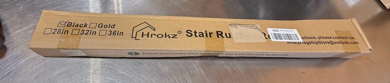 Solid Brass Stair Rods for Carpet Runners Set of 5, Black Stair Runner Rods 28" gallery