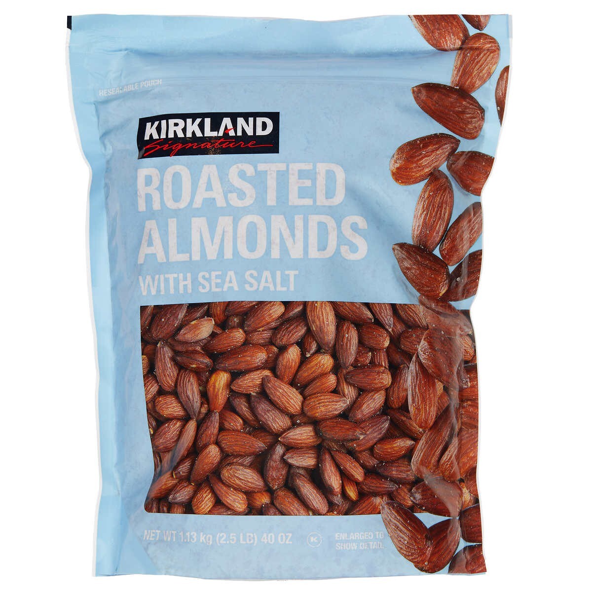 Kirkland Signature Roasted Almonds With Sea Salt, 2.5 lbs gallery
