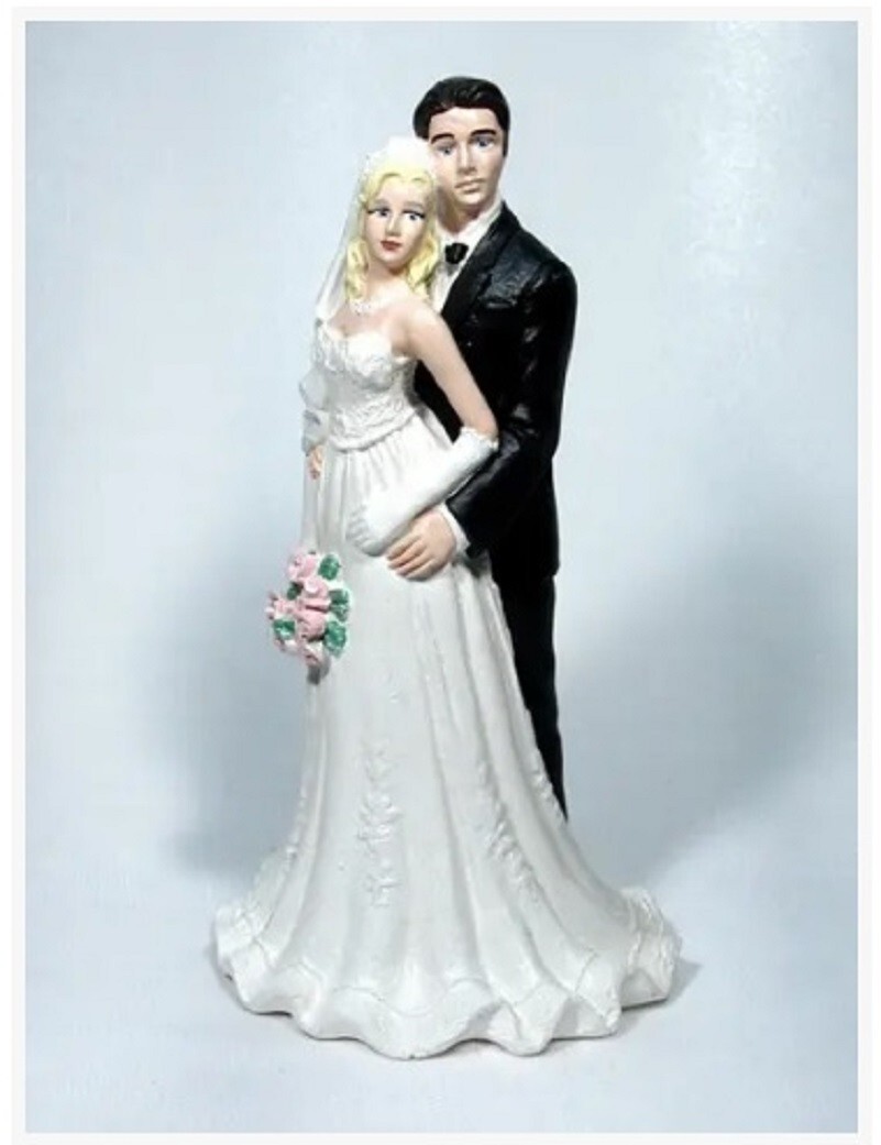 NEW My Dream Looks Like You Personalized Bride Groom 6" Wedding Cake topper gallery
