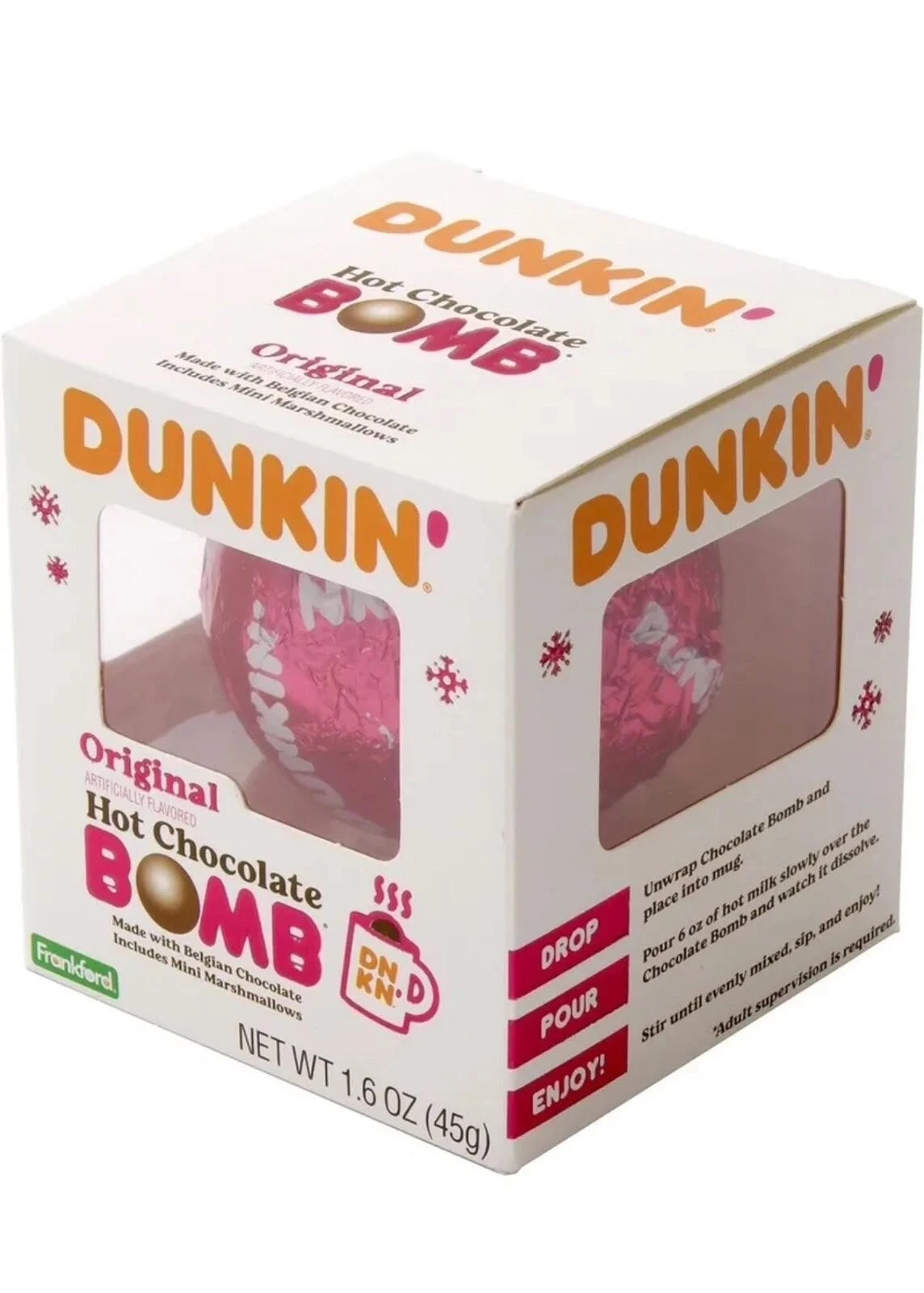 2 Pack Limited Edition Dunkin Original Hot Belgian Chocolate Bomb BB 03/2027 gallery
