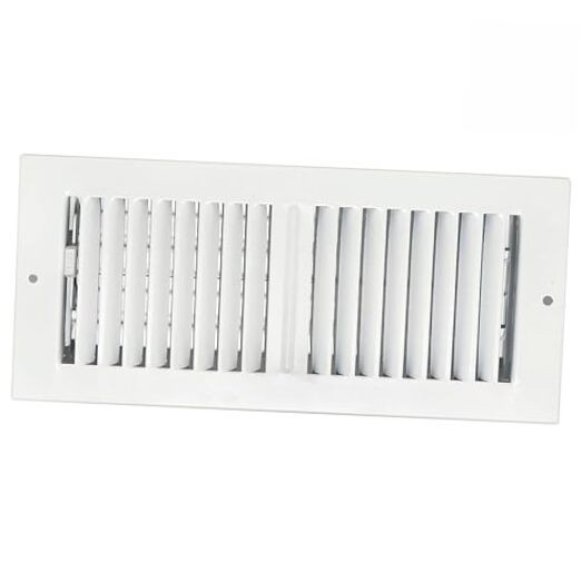 4" x0" White Sidewall & Ceiling Register 2 Way – Steel Air Vent 4x10 Inch 1 gallery