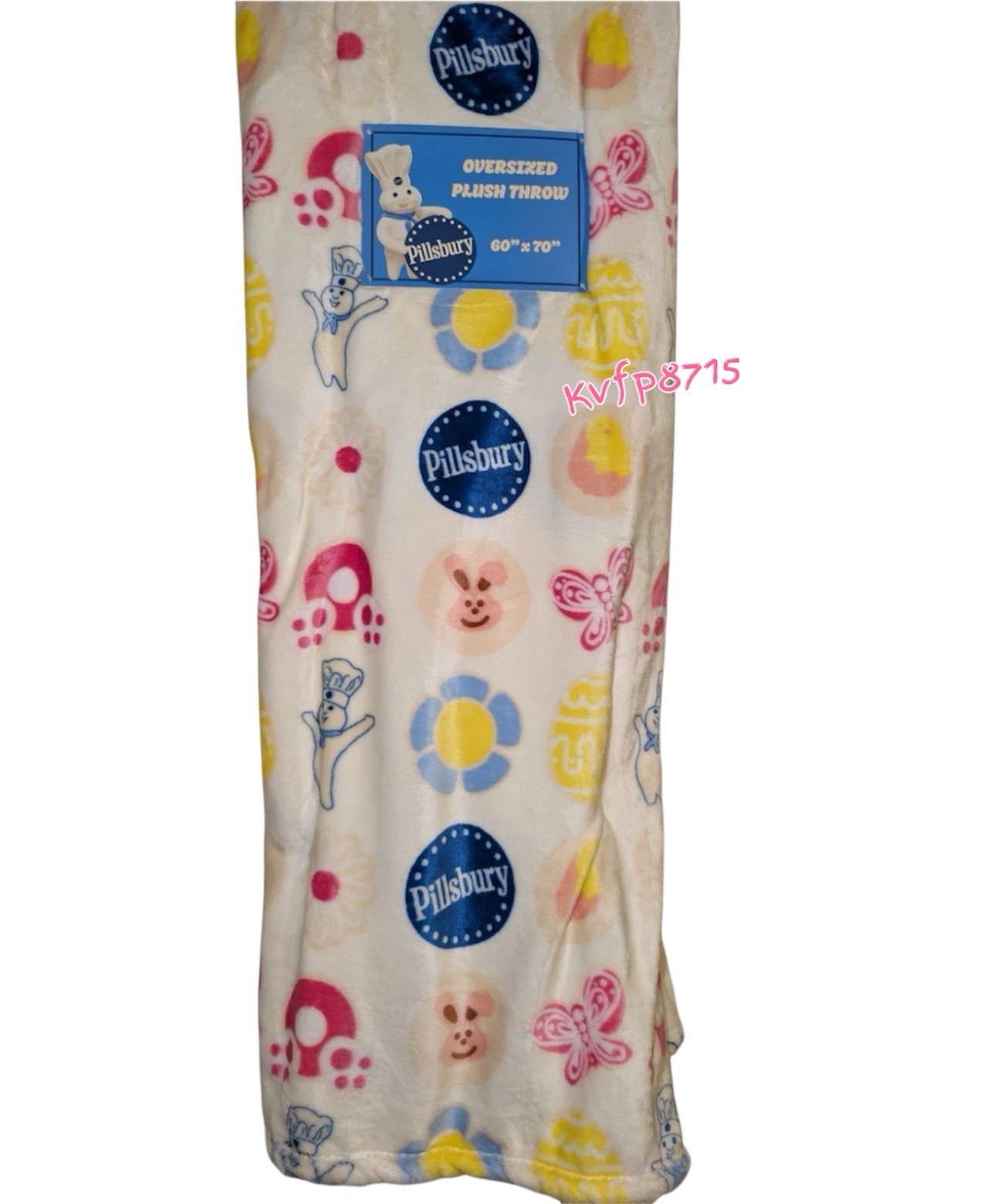 Viral Pillsbury Doughboy Easter Spring Cookies Blanket New Plush Throw 60x70” gallery