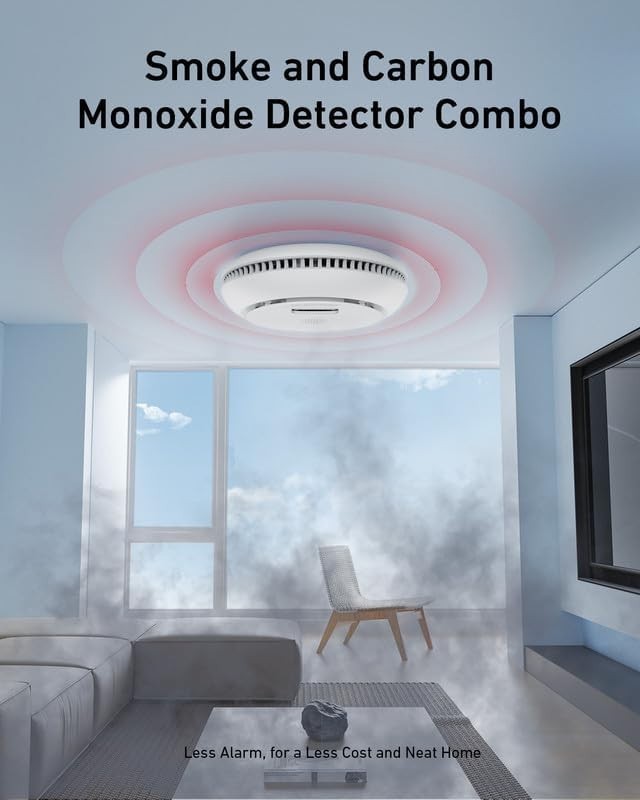 SITERWELL Wireless Interconnected LCD Smoke Detector Carbon Monoxide Detector gallery