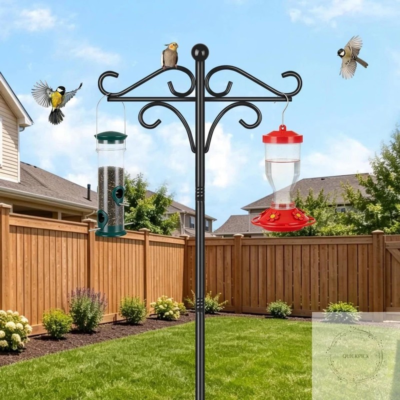 Bird Feeder Pole Stand Squirrel Proof, 92 Inch Shepherds Hooks for Outdoor Heavy gallery