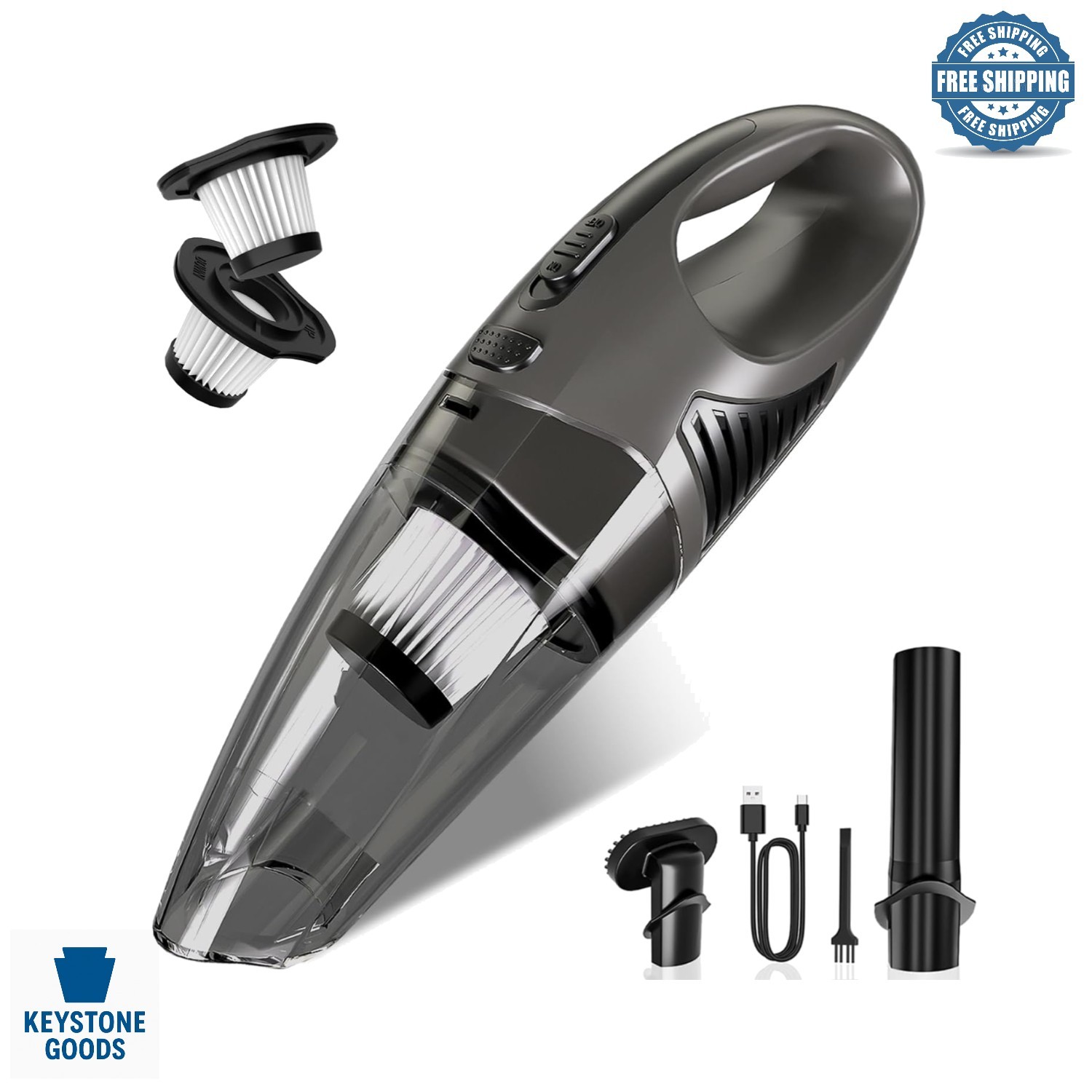Cordless Handheld Vacuum Cleaner - 11KPA Strong Suction, 25 Min Runtime, HEPA... gallery