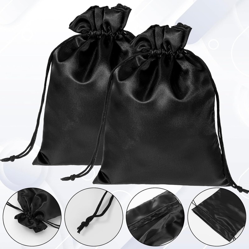 Toy Storage Bags Satin Silk Drawstring Pouch Adjustable 6 Pcs Foldable Quality gallery