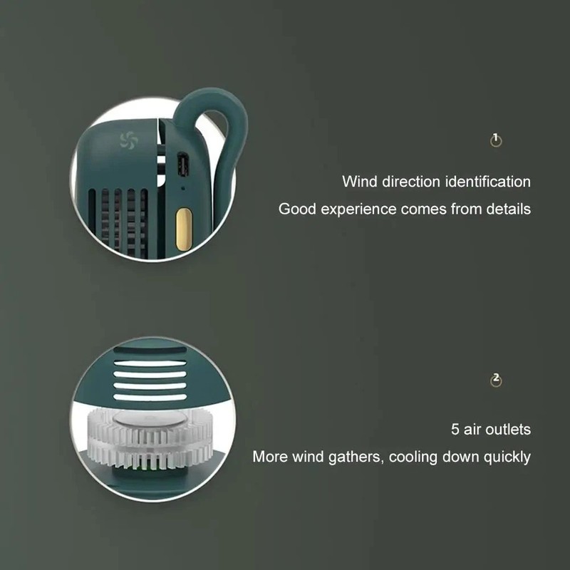 2026 New Mini Portable Silent Bladeless Fan Small Clip On Shirt Waist Adjustable gallery