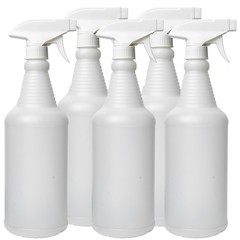 32oz. Plastic Trigger Spray Bottles Chemical Resistant Heavy Duty Commercial 5pk