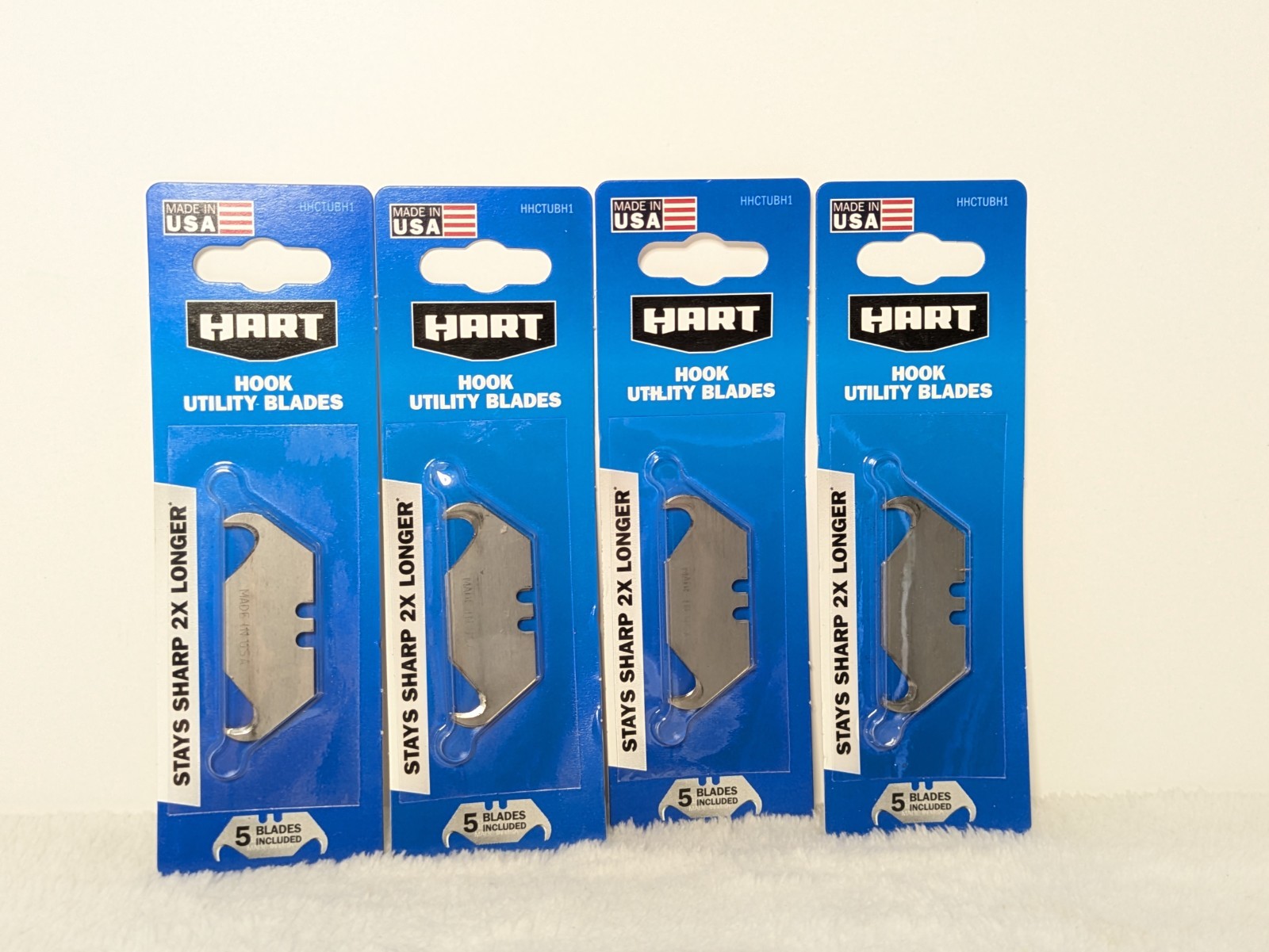 4 Pack- HART Heavy Duty Hook Utility Razor Blades (5 Per Pack) Made In USA- New! gallery