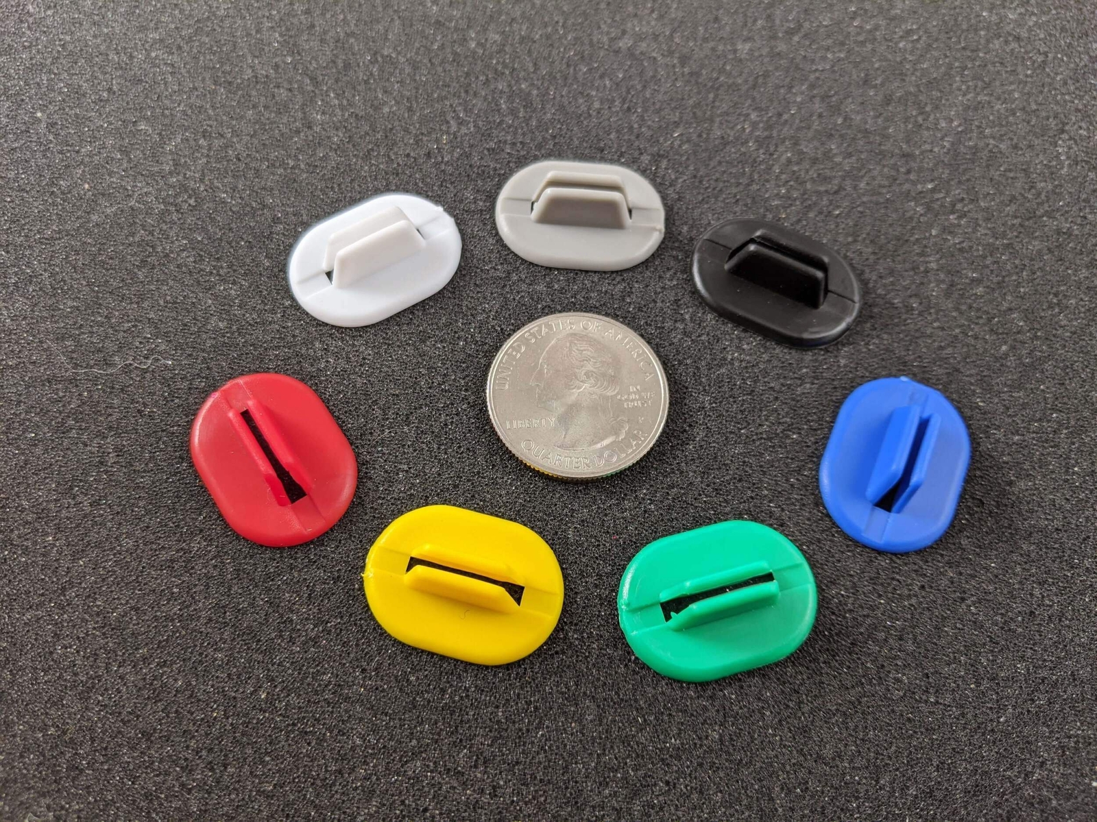 Flexible plastic stands for board game pieces gallery