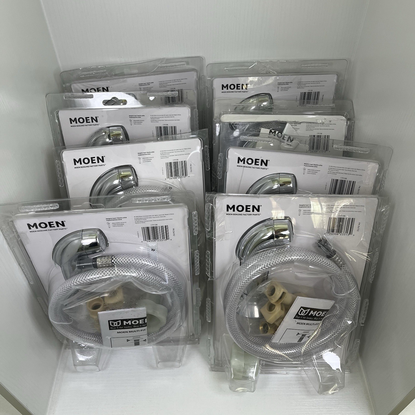 8x MOEN Kitchen Faucet Multi-Fit Side Spray Hose 179108 Chrome Read Description gallery