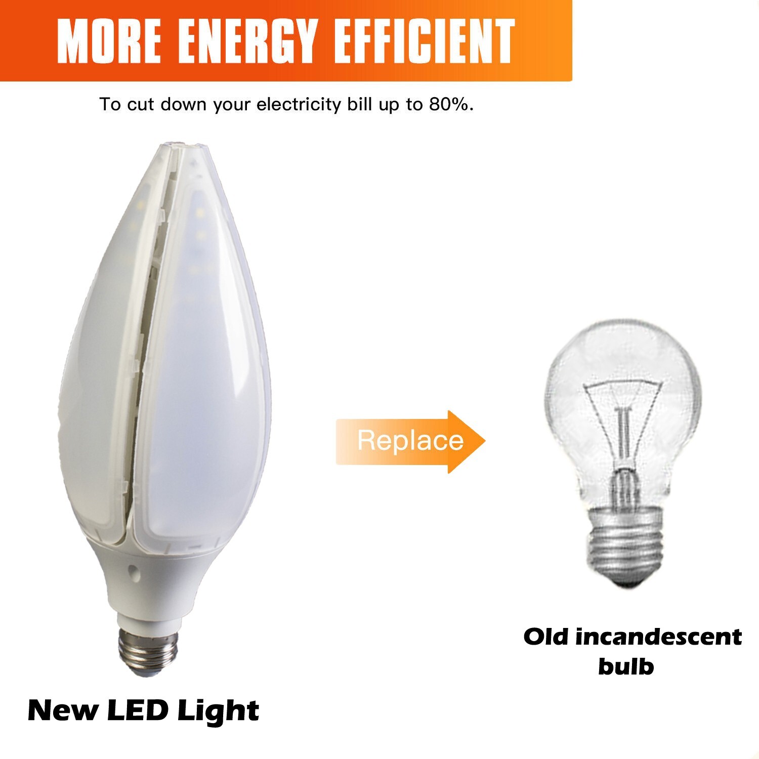 200w Equivalent LED Corn Bulb 36w 6000K cool daylight 3600lm gallery