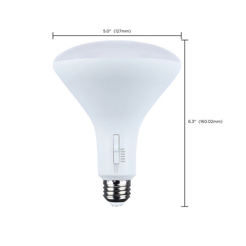 12 Pack LED 11W =80W BR40 Medium E26 CCT 2700K 3000K 3500K 4000K 5000K Warm Cool gallery
